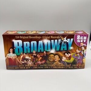 Broadway 8 CD Box Set 154 Original Recordings 8 Musicals Prism PLATBX 827